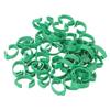 50pcs Bird Leg Rings Numbered Chicken Identification Bands for Bantam Finch Lovebird Quail Small Poultry Green
