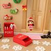 Vánoční figurky Ornament domeček pro panenky Domácí dekorace Jelen Santa Claus Sněhulák