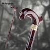 Brown Wooden Single Joint Fashion Walking Stick Decorative Cospaly Cane Halloween Mace Crutch  Wand Crosier 92cm