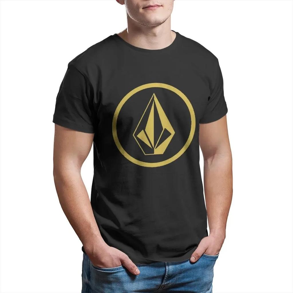 Hot Selling Volcom Obsidian Summer T-Shirt for Men in 2025, Comfortable and Fashionable Short Sleeved High-Quality pro choice