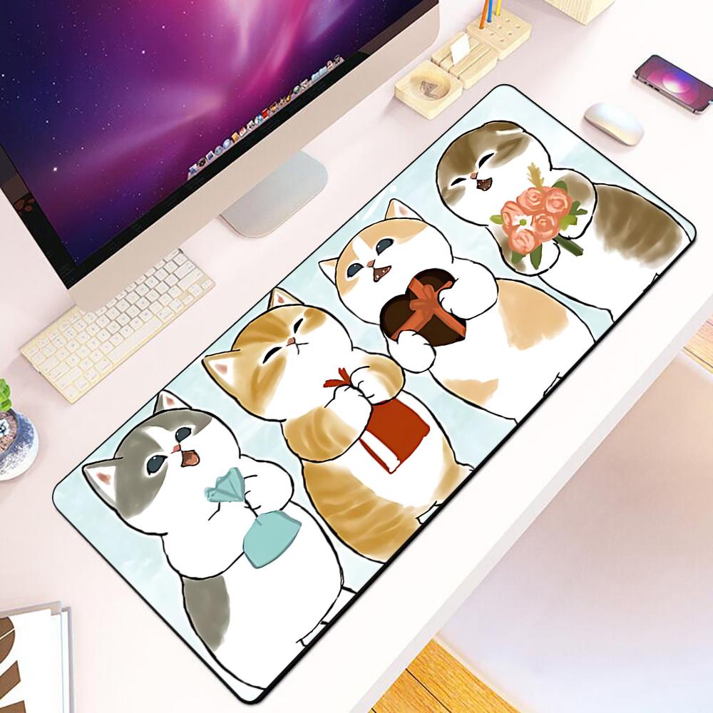 Cute Cat Mofusands Mousepad HD Printing Computer Gamers Locking Edge Nonslip Mouse Pad XXLxcm Keyboard PC Desk Pad