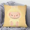 Populär Docka Söt Litet Monster L-Labubu M-Mokoko Kuddfodral Fyrkantig Kudde Sovrum Soffa Fritidskomfort Kuddar Bil