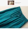 2024 Spring Summer Women's Cotton Linen Embroidered Wide-Leg High-Waist Casual Pants