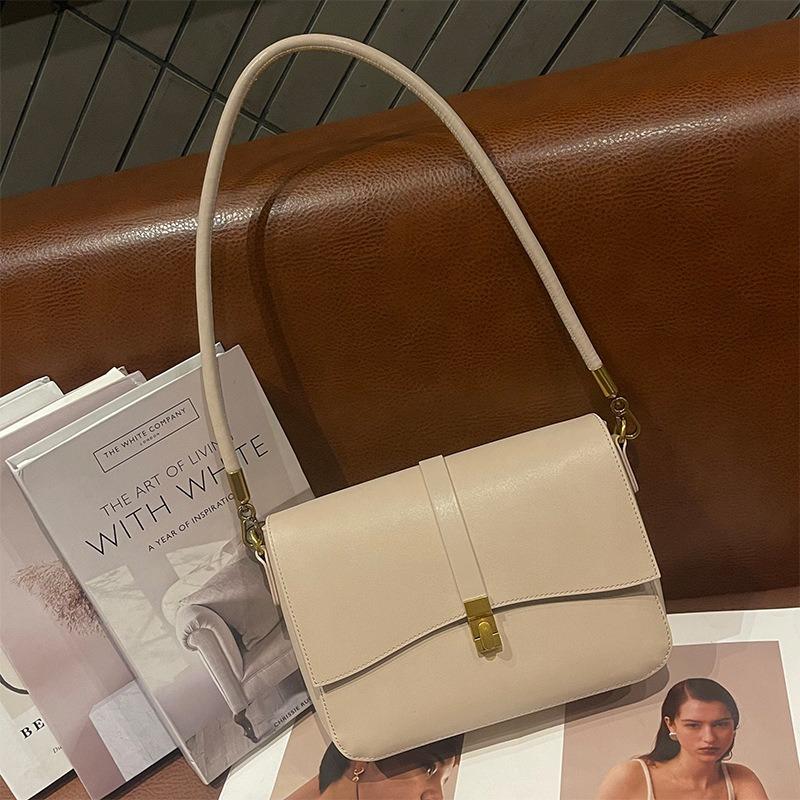 Leather bag women s new spring and summer niche design women s bag small square bag commuter shoulder messenger bag