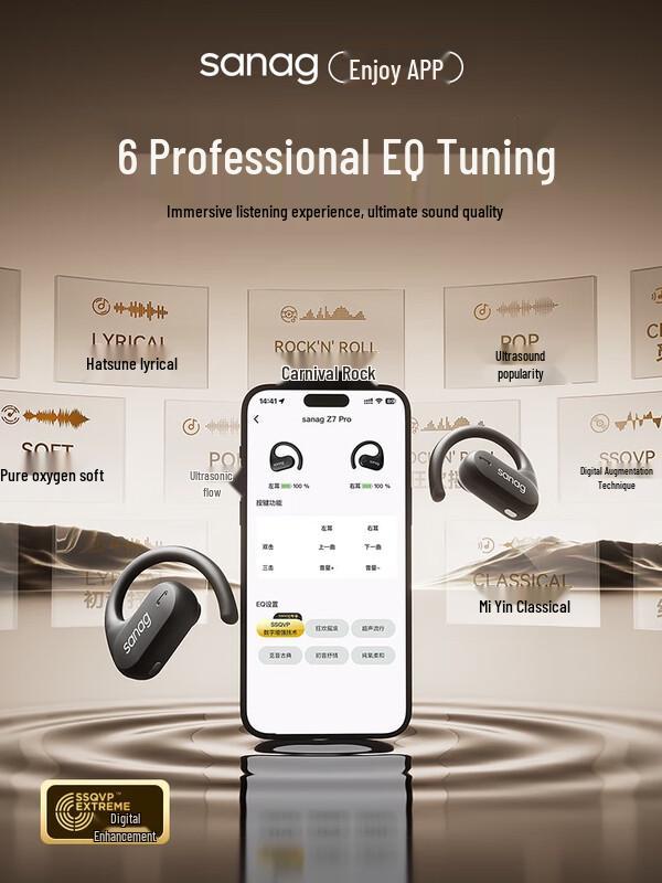 SANAG Z7 Pro Open-Ear Bone Conduction Sports Headphones