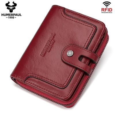 Leder Damen Geldbörse RFID Multifunktions Kartenhalter, Münzbörse