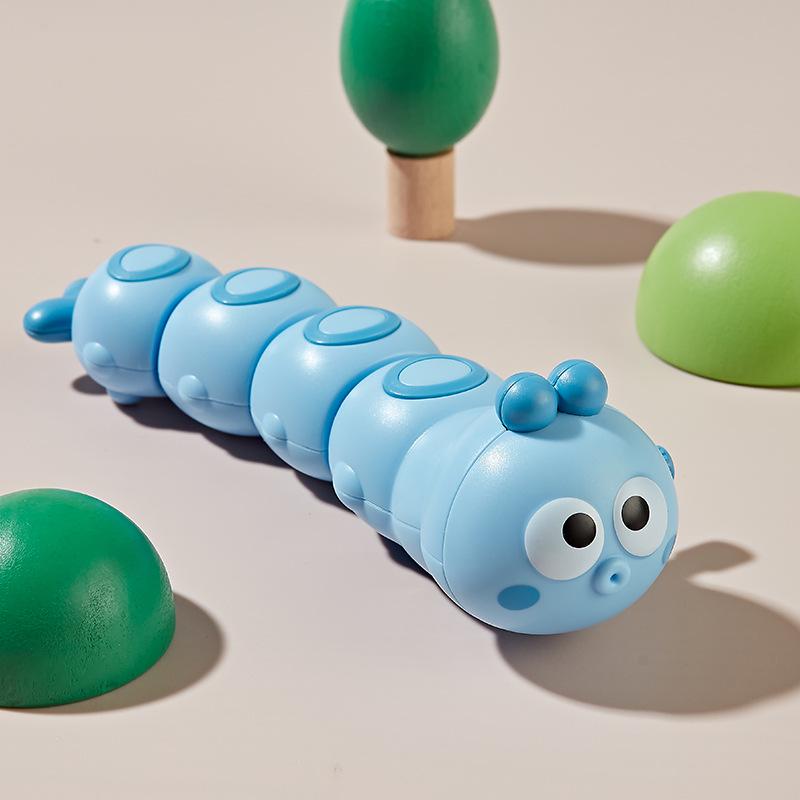 Adorable Wind-Up Cartoon Caterpillar Toy - Encourages Crawling, Durable & High-Quality
