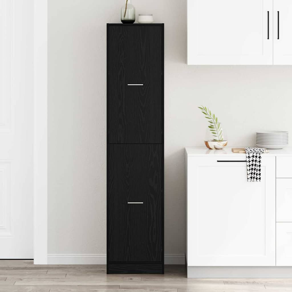 Pharmacy Cabinet Black Oak Effect 40 x 41 x 174.5 cm