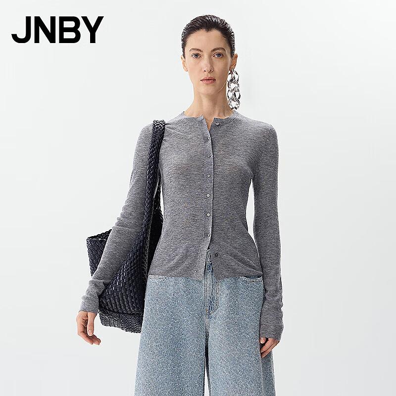 JNBY Women's Slim Fit 100% Wool Knit Cardigan