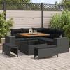 8-Piece Garden Sofa Set with Black Cushions, 3-Piece Garden Dining Set with Cushions 3361994