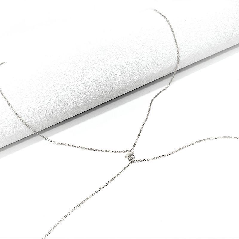 

European and American new female sexy body chain Bohemian waist chain, simple little star body chain срібний
