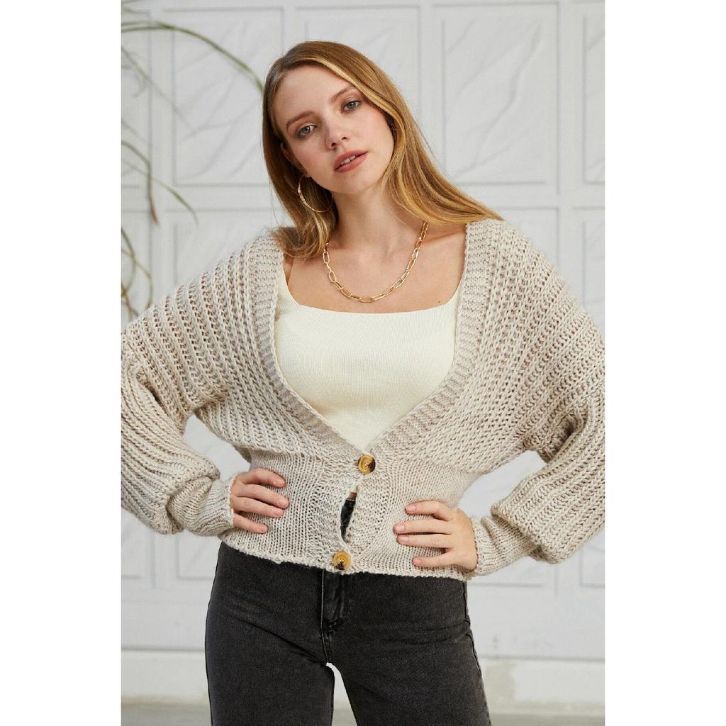 Women's Adjustable Patterned Side Tie Knitwear Sweater
