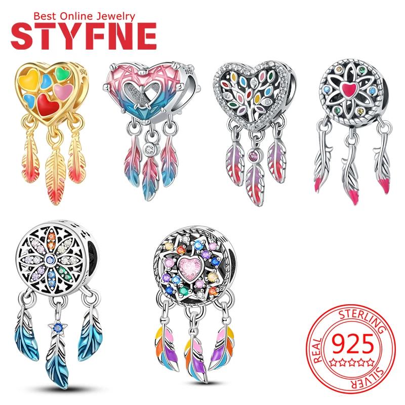 Orginal Copper Hearts Dream Charm For Bracelet Bead Jewelry Charm For Woman Making Fine Jewelry Gift Diy Acccessory