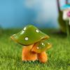 Mini Resin Mushroom Figurine Tiny Bonsai Craft Decoration Small Lawn Fairy Garden Ornament for Indoor Outdoor Terrarium DIY Craft Home Tabletop Micro