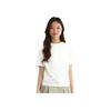 Li Ning Fitness Series Skin-Friendly Comfortable Breathable Round Neck Short Sleeve T-Shirt Women Tops Off-White ATST618-1