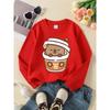 European Sizes Kids' Crewneck Sweatshirt - Bear Face Cup with Chinese Character , Sportswear And Casual Wear, Soft And Comfortable