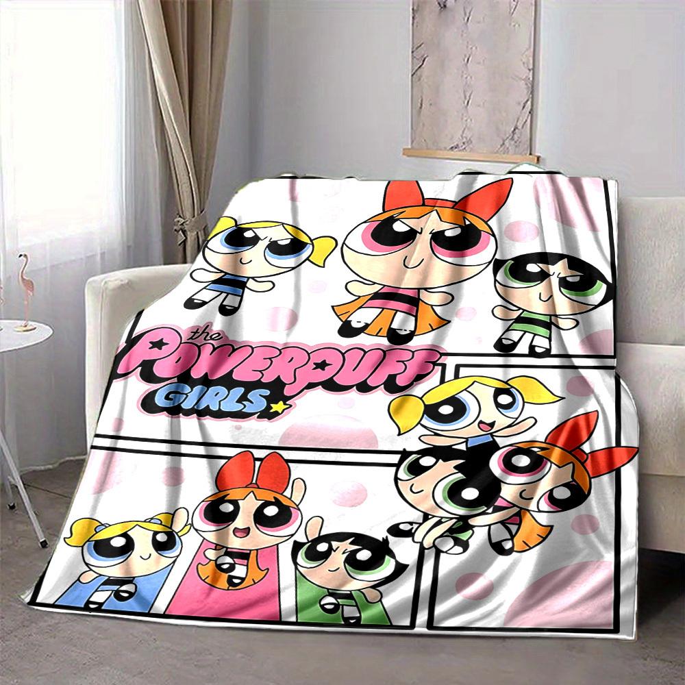 1pc Powerpuff Girls Blanket Soft All Season Throw with Vibrant Design, Perfect for Home, Travel, and Gifts, Ideal for Naps and Camping