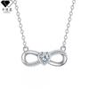 Infinity Symbol Crystal Pendant Necklace Women Minimalist Geometric Design Lightweight Copper Chain Jewelry