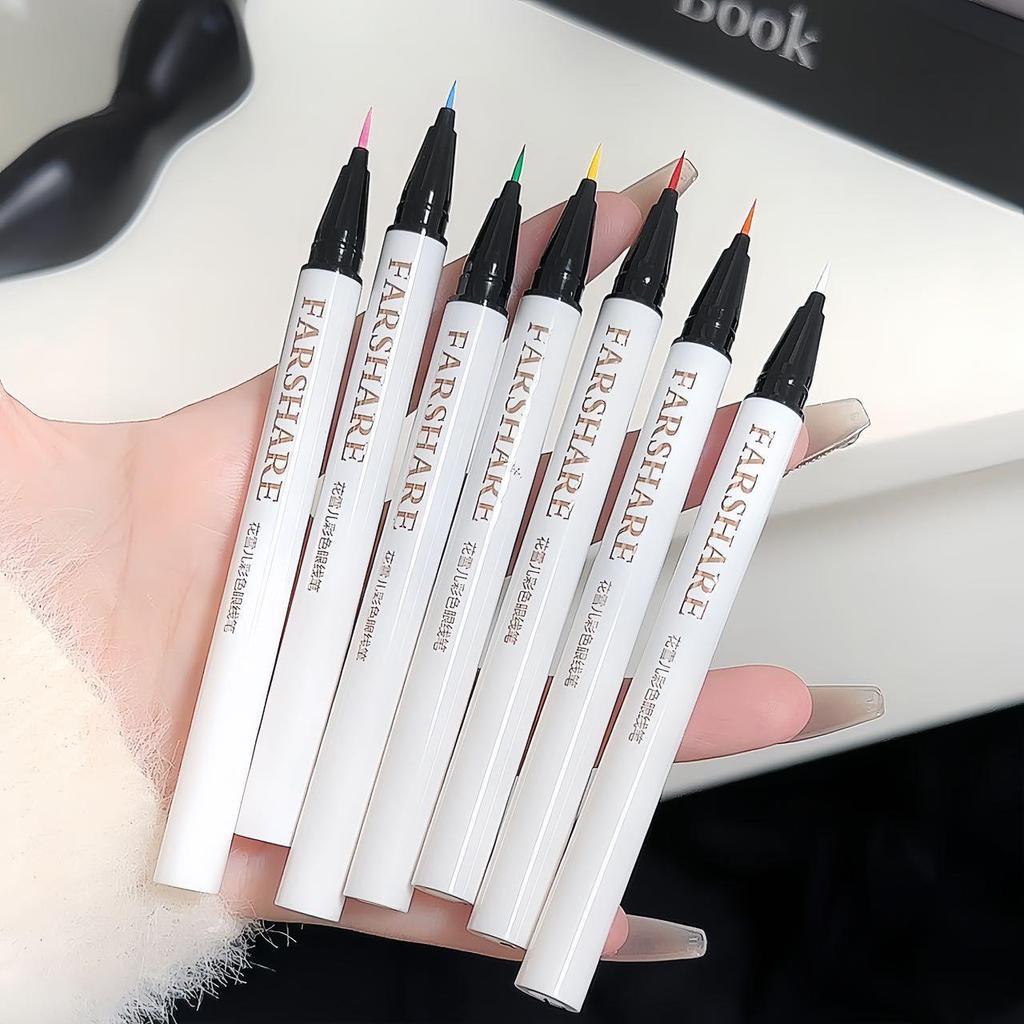 Huaxueer Quick-Dry Waterproof Eyeliner Pen - Ultra-Fine, Smudge-Proof, Long-Lasting Color for Cosplay and Stage Makeup