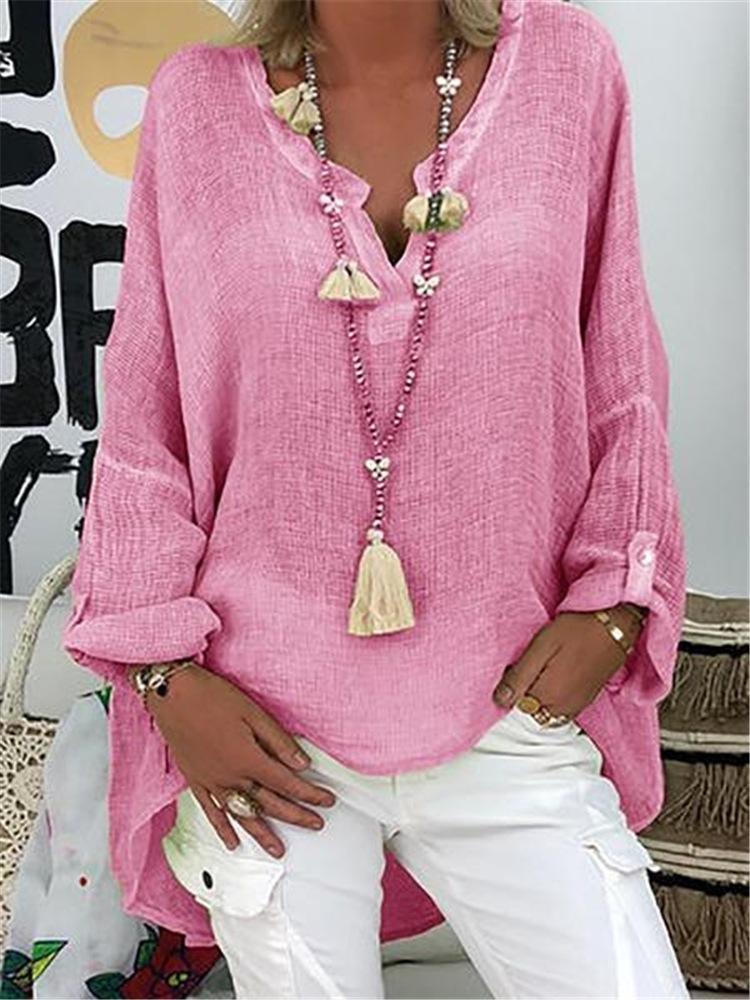 

Трендовые модные топы с длинным рукавом однотонные новые 5XL