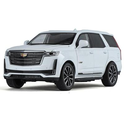 Cadillac Escalade SUV 1/24 en alliage moulé sous pression, modèle en métal, son et lumière, collection de bureau, cadeau décoratif pour garçons, ornement d'affichage