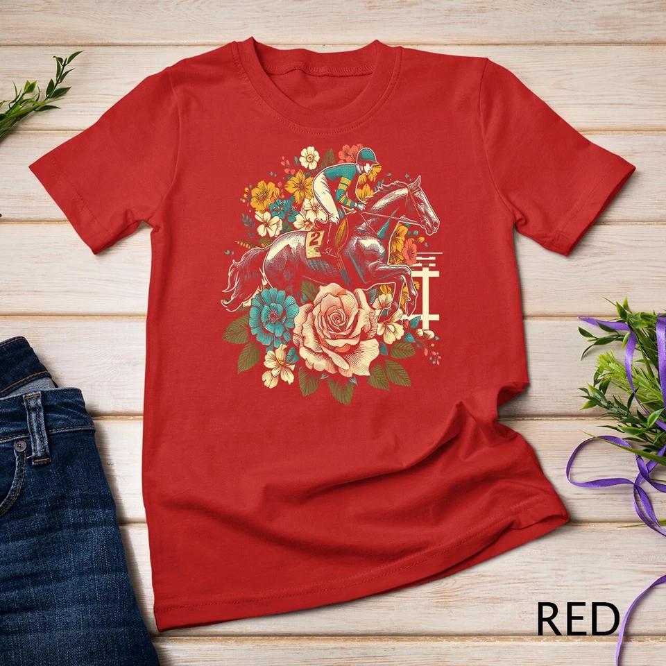 Horse Racing In Women s Cottagecore Cute Derby Horse Race Unisex T-shirt 10 4XL