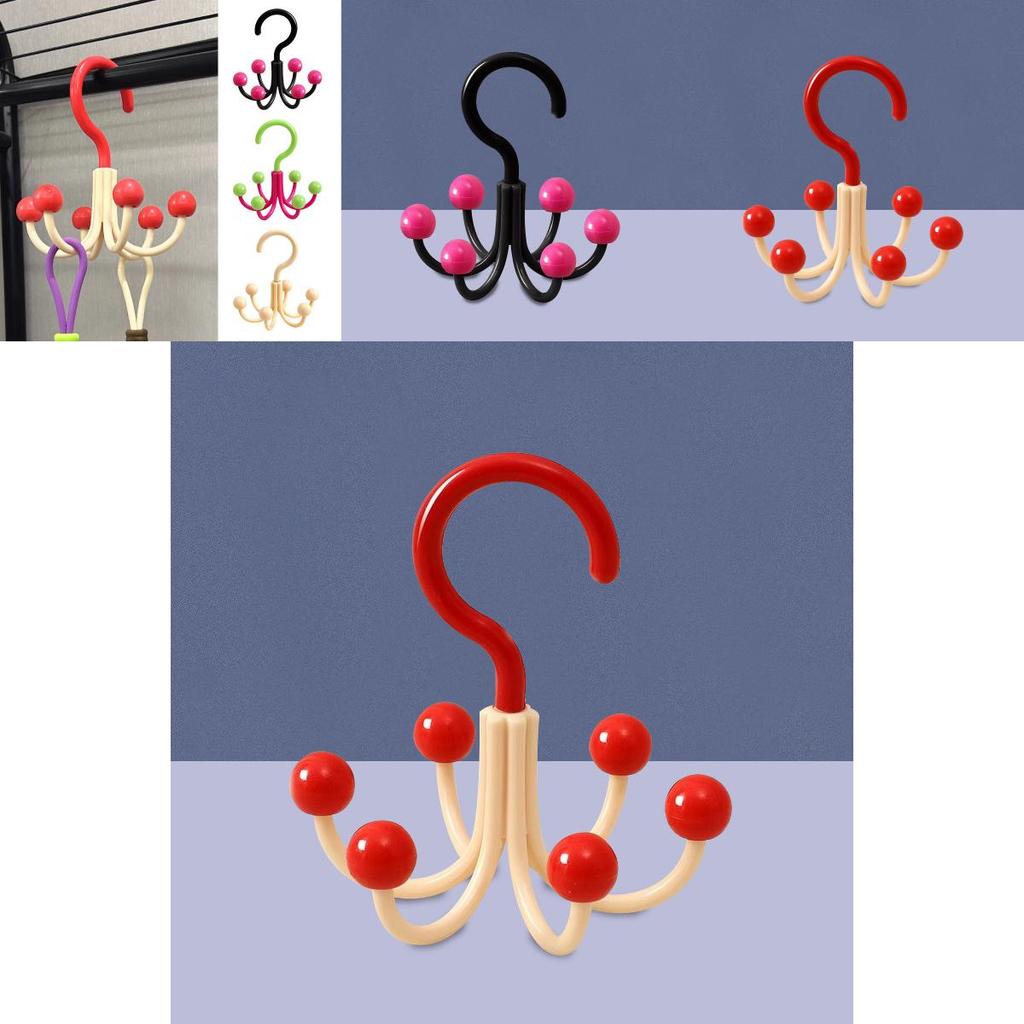 Multipurpose Six Claw Hook With Rotating Claws For Home And Dormitory Storage