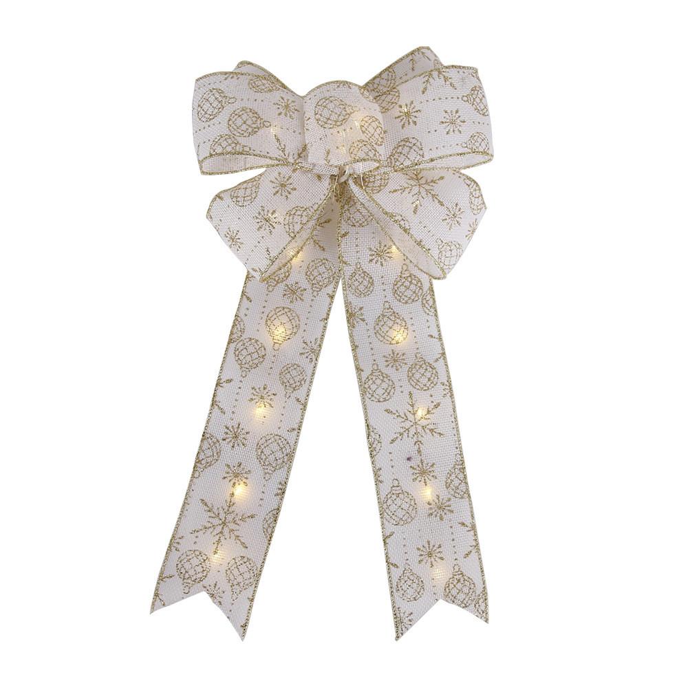 Red Led Charming Butterfly Bow Decoration For Christmas Tree And Door Festivities
