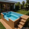 Compact Prefabricated Fiberglass Above Ground Pool for Gardens & Balconies - Easy Installation