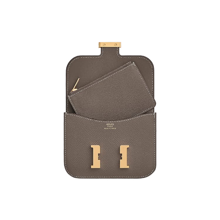 Hermes Constance İnce Altın Tonlu Kilitli Epsom Dana Derisi Portföy, Omuz Çantası, Çapraz Çanta, Cüzdan, Bel Çantası Kadın H082060CC8F