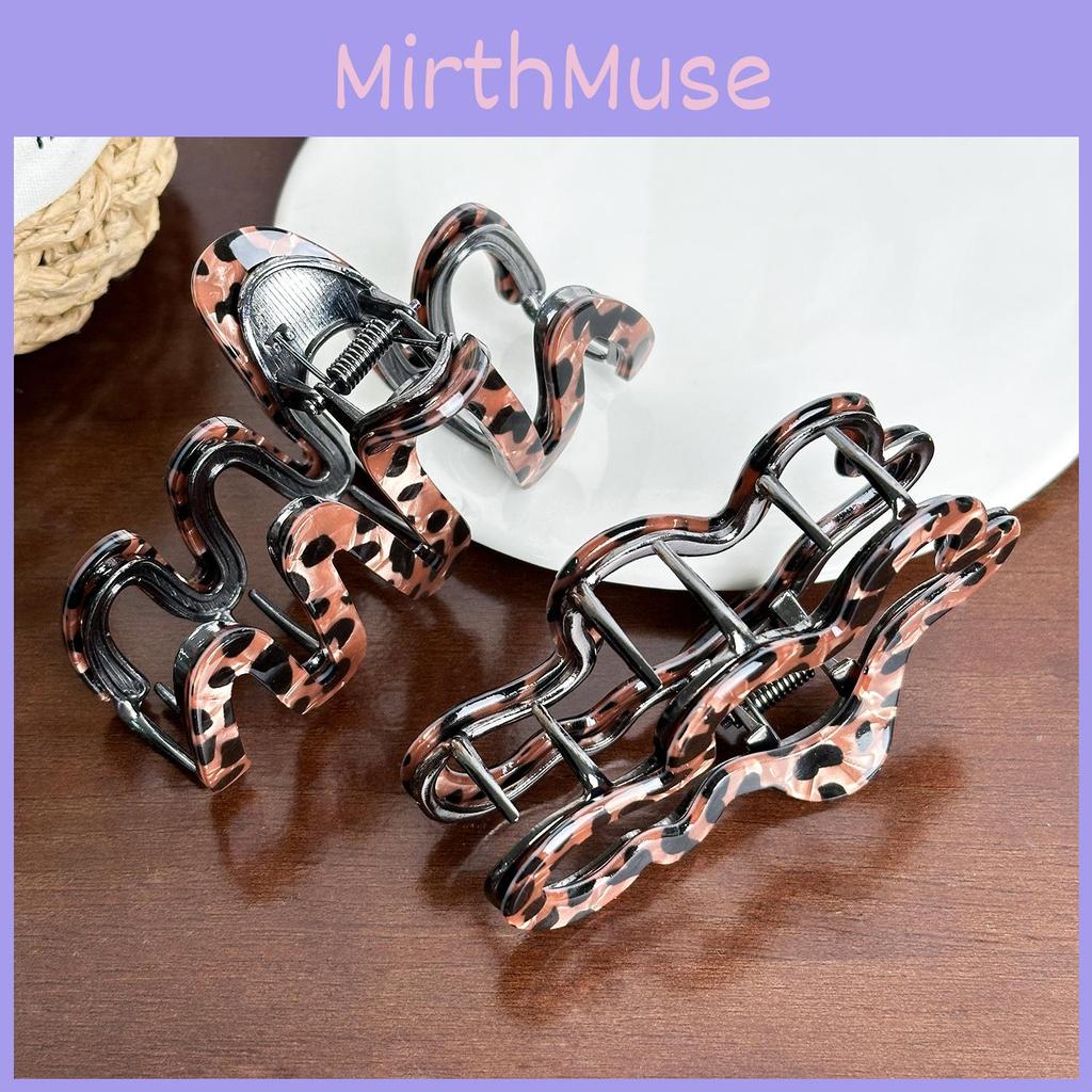 Trendy Print Leopard Mixed Material Hair Claw Clip Perfect For Everyday Use