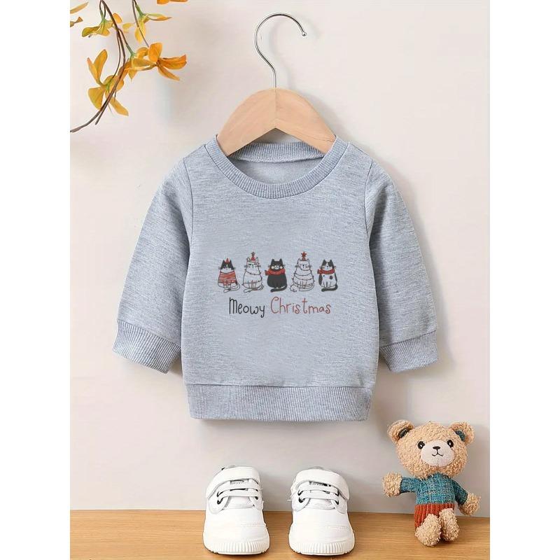 European Size A Brightly Colored Print Pattern, a Comfortable And Skin-Friendly Round-Neck Sweatshirt for Baby , Perfect for Everyday Wear
