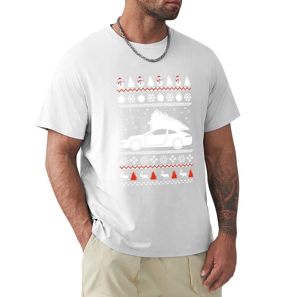 Ugly Christmas Sportscar TShirt graphic t shirts cute tops affliction shirts plus sizes mens t shirt