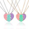 Fashionable Heart Shaped Alloy Pendant Set of 3 for Best Friend Decortaion for Birthdays and Special Occasions