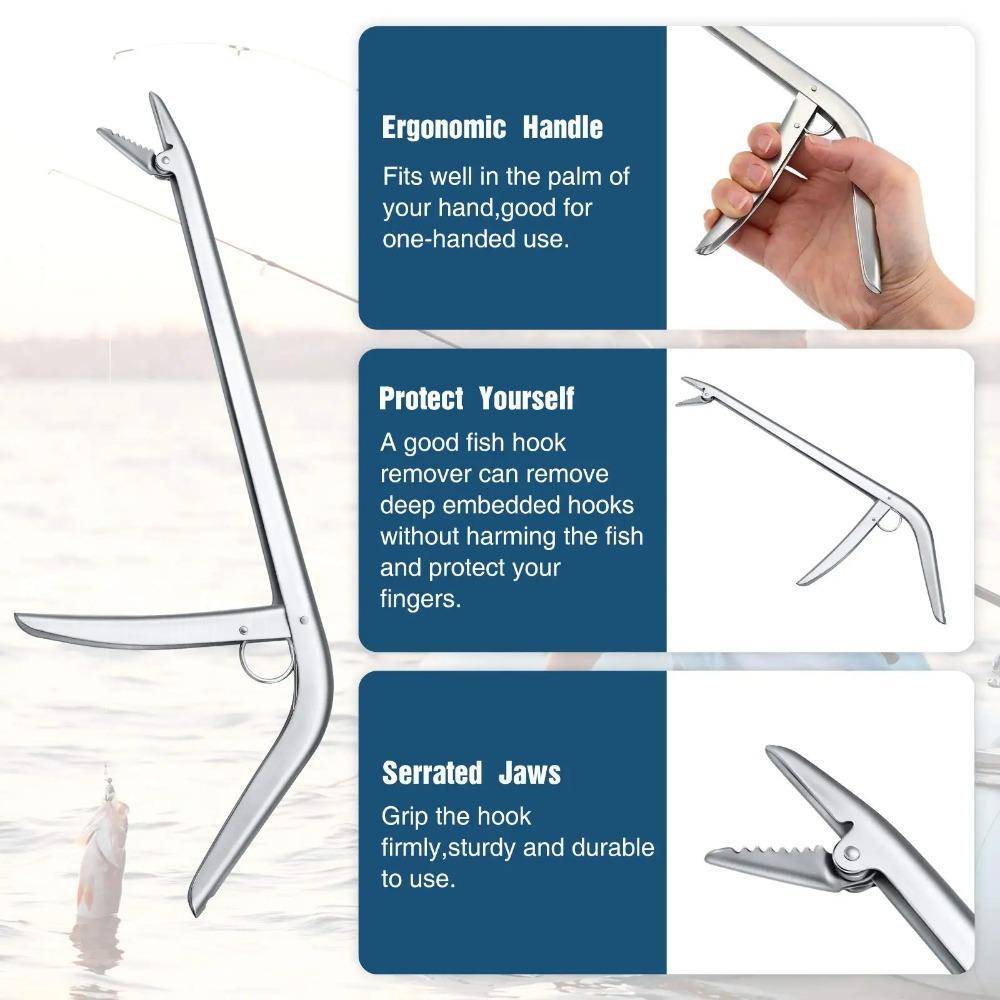 Stainless Steel Hook Remover Fish Clamp Pliers Fish Hook Removal Pliers Fishing Hook Tool Fishing Tackle Fish Control Pliers