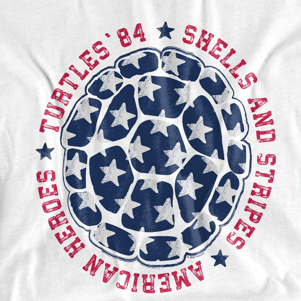 Teenage Mutant Ninja Turtles Unisex Adult Shells and Stripes 4th of July T-Shirt