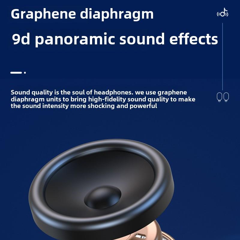 New Digital Touch Wireless 5.0 Binaural Bluetooth Headphones with Power Display