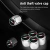5pcs Metal Car Tire Wheel Theftproof Cap Air Valve Stem Cover For Abarth 500 595 695 Punto 124 Spider Panda