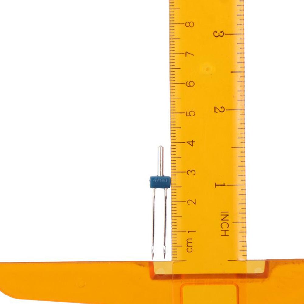 12pcs 3 Sizes Twin Needles wth Plastic Box Double Needles  for Household Sewing Machine