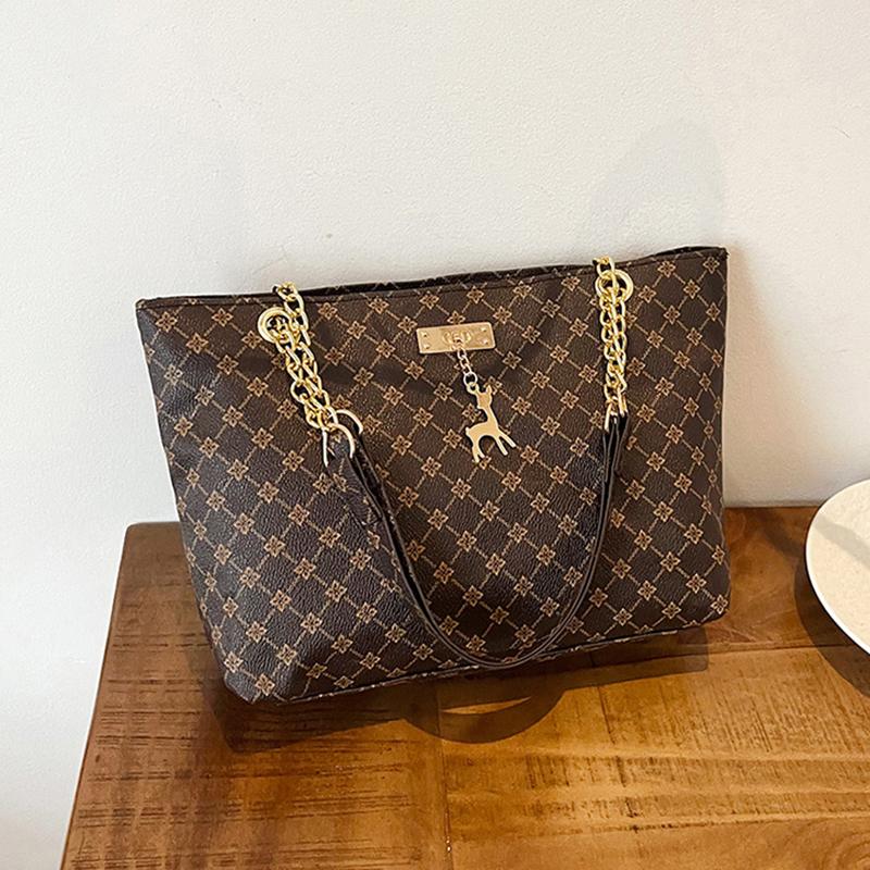 Nákupní tašky pro ženy PU kůže potištěná kabelka osobnost velká kapacita podpažní taška přes rameno designová taška