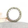 Light Luxury 925 Sterling Silver Elernity Ring Natural Peridot Oval 3*5mm Real Gemstone Fine Jewelry for Women Party and Engagement Gifts