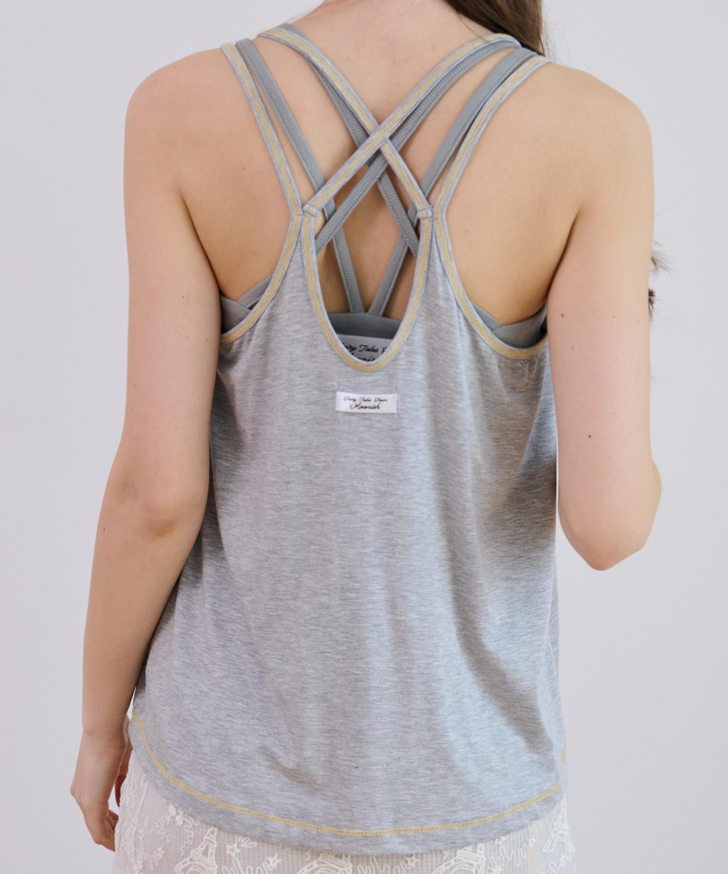 Munish Flow Balance Tank - Melange / Yellow Free