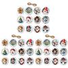 Christmas Wooden Ornaments Cute Snowman Santa Reindeer Penguin Christmas Tree Ornament for Xmas Home Holiday Party Supplies