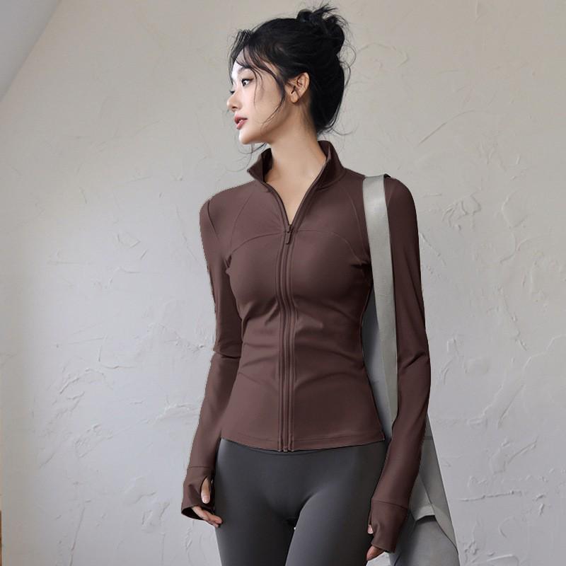 

Жіноча швидковисихаюча куртка Lulu для йоги, пілатесу, фітнесу та бігу - Спортивний топ з довгим рукавом XL