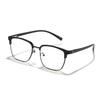Simple square frame business style anti-blue light glasses Male and female metal students myopia glasses