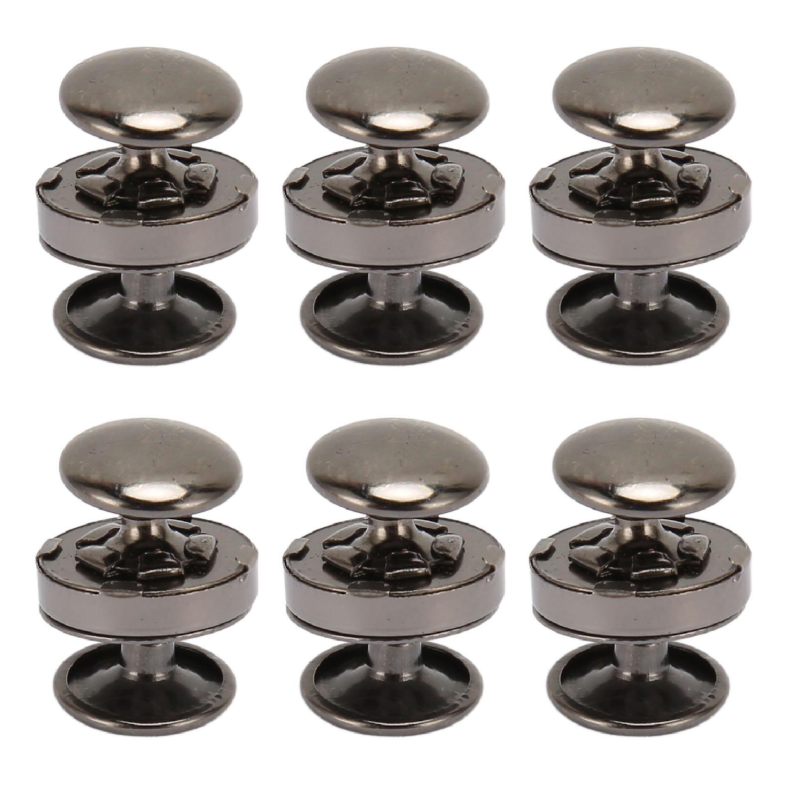 

50 Sets Magnetic Snap Buttons 14x4mm High Hardness Alloy Magnetic Button Clasp Snaps for Decorating Punk Clothing Shoes