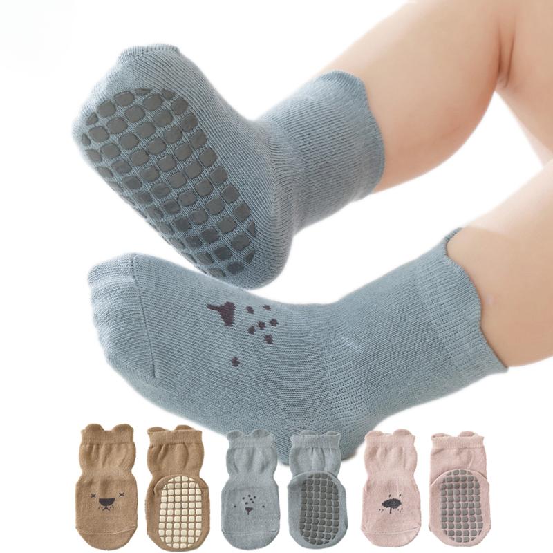 5/3/1 Pairs Socks Baby Socks with Grippers Toddler Kids Cartoon Floor Ankle Non Slip Socks