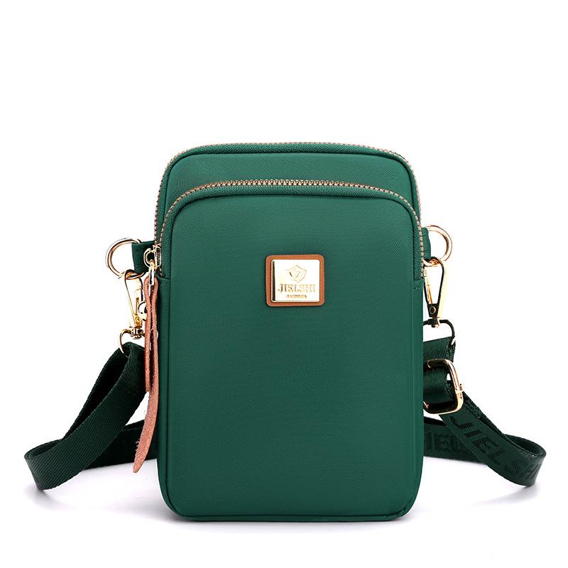 Fashion Women's Single Shoulder Backpack Trendy Shopping Nylon Cloth Bag New Crossbody Mobile Phone Bag Casual All-match Small Square Bag
