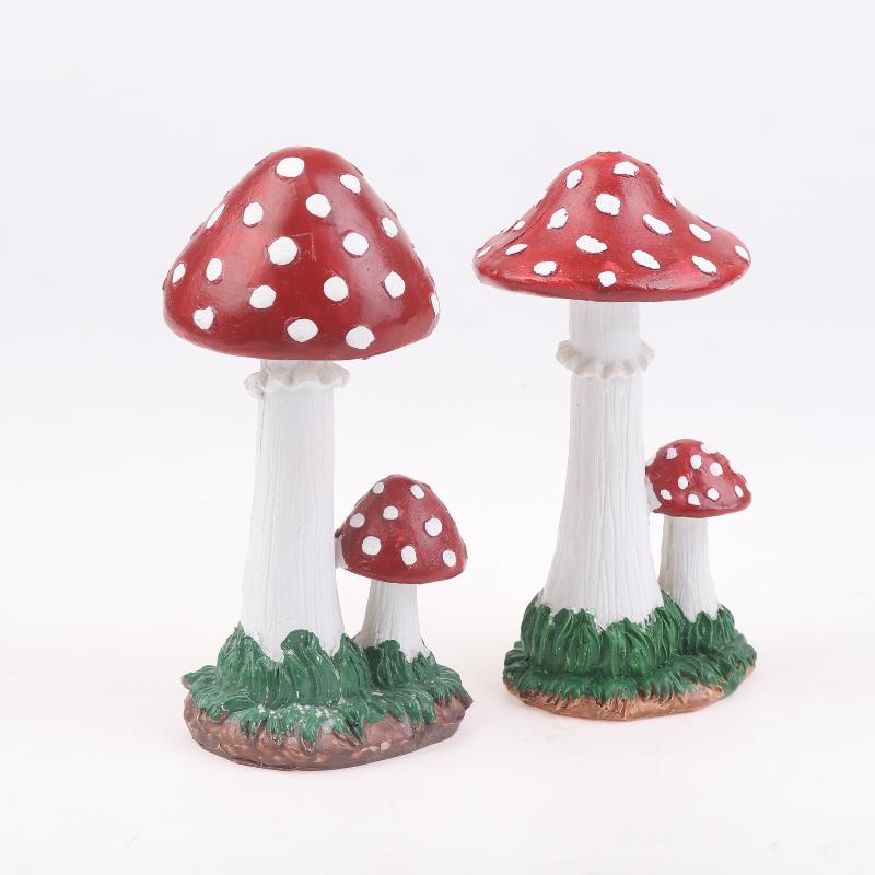 Artificial Simulation Mushroom Ornament Fairy Garden Moss Landscape Decoration For Home Courtyard Lawn Decor Accessories