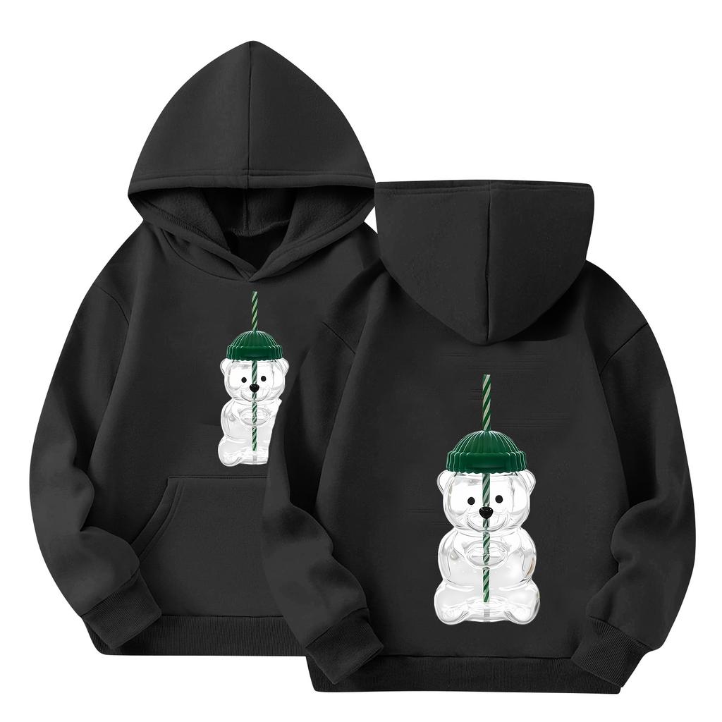 Children's Hoodies Loose Solid Color Hooded Sports Shirt Fashionable Sports Shirt